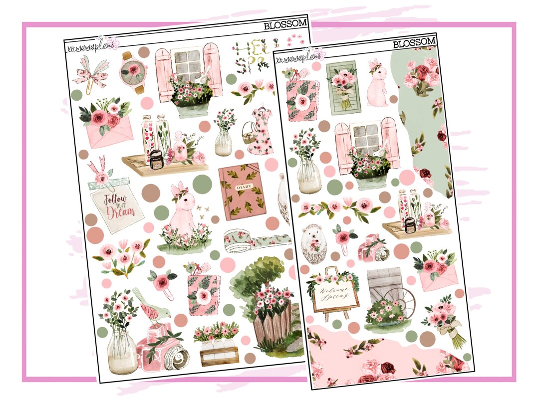 Blossom Deco | Planner Stickers - Etsy