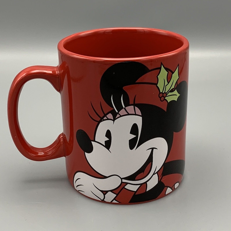 Minnie Maus Weihnachten Disney Galerie Kaffee Tee Becher Tasse Rot Oversized 24 oz Bild 1