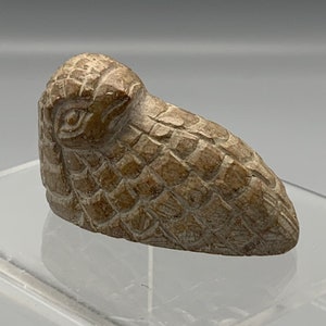 Vintage Carved Stone Quail Partridge Figurine Collectible Bird Decor Unmarked