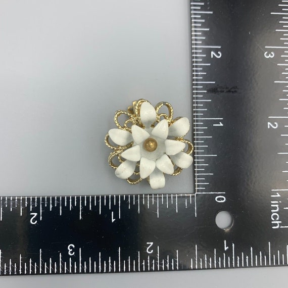 Vtg Sarah Coventry Snow Flower Pin Brooch Clip Ea… - image 4