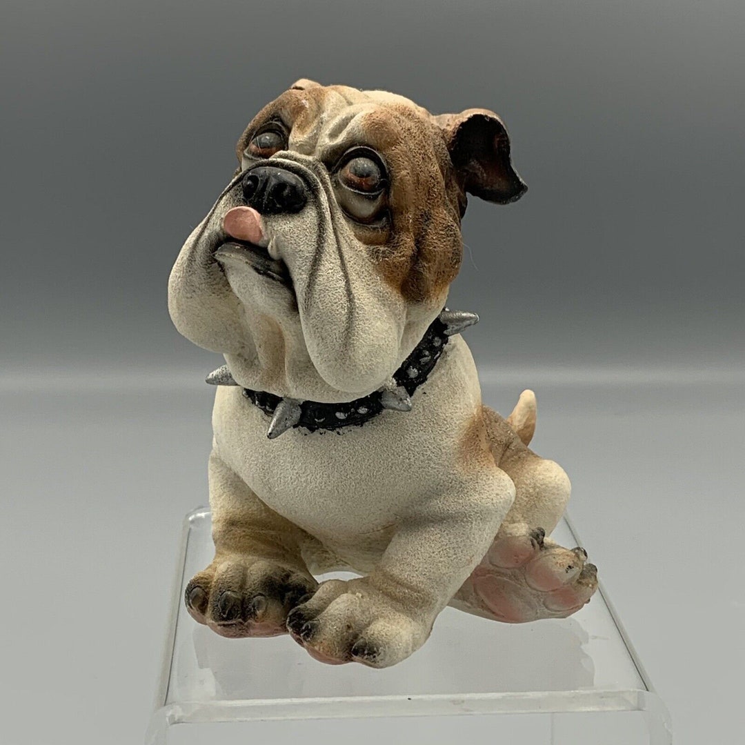 Vintage Olde English Bulldogge Figurine Paperweight Spiked