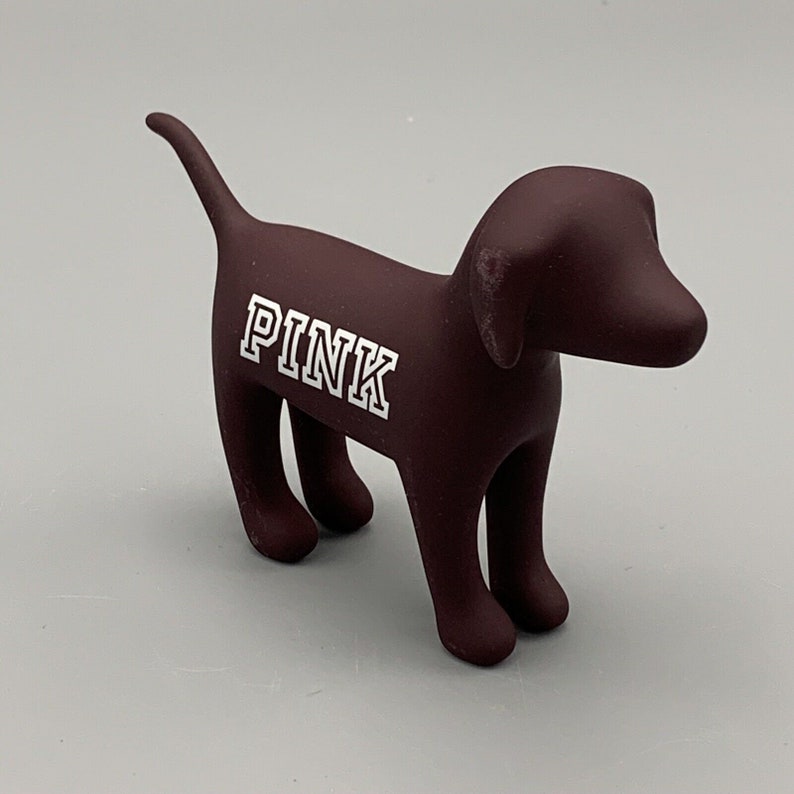 Victoria's Secret PINK Friday Limited Edition Collectible Mini Dog Burgundy image 2
