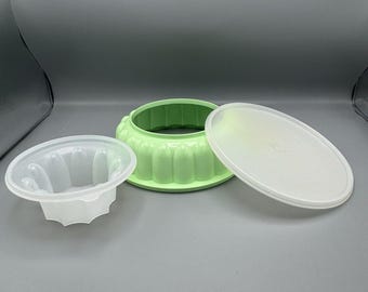 ビンテージ タッパーウェア ミントグリーン ゼリー型 ジェルリング