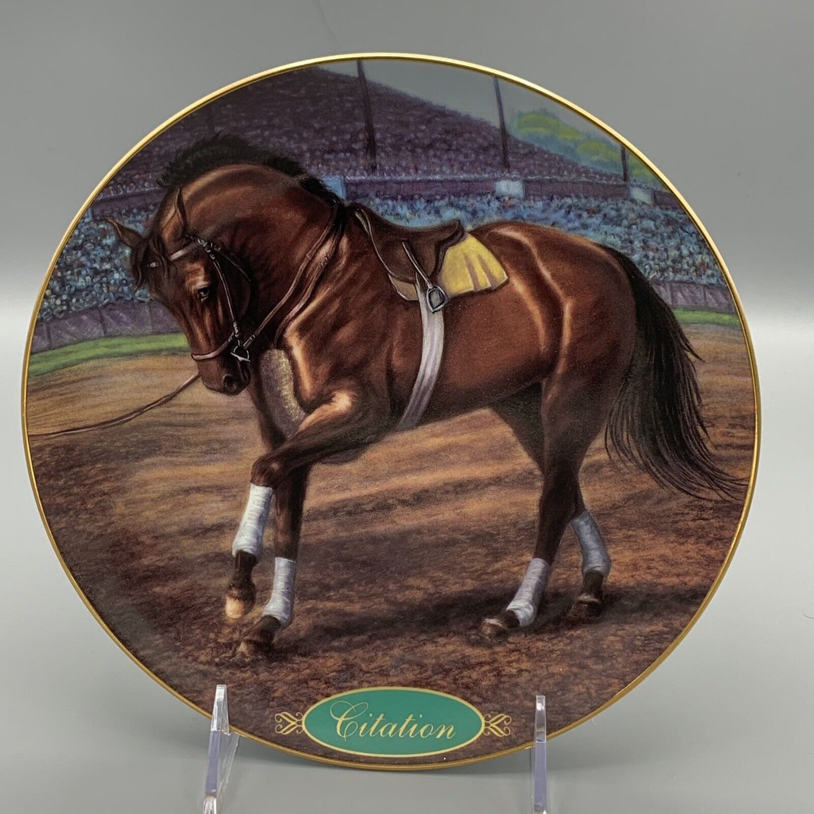 Danbury Mint Racehorse Citation Champion Thoroughbreds Plate Susie