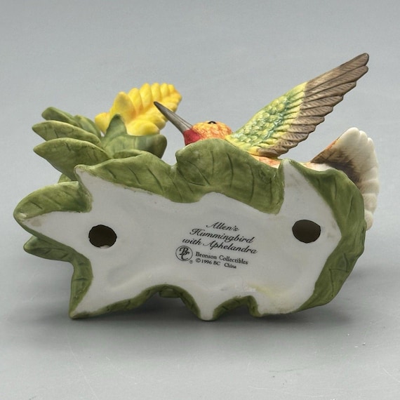 1996 Allen's Hummingbird With Aphelandra Figurine Bronson