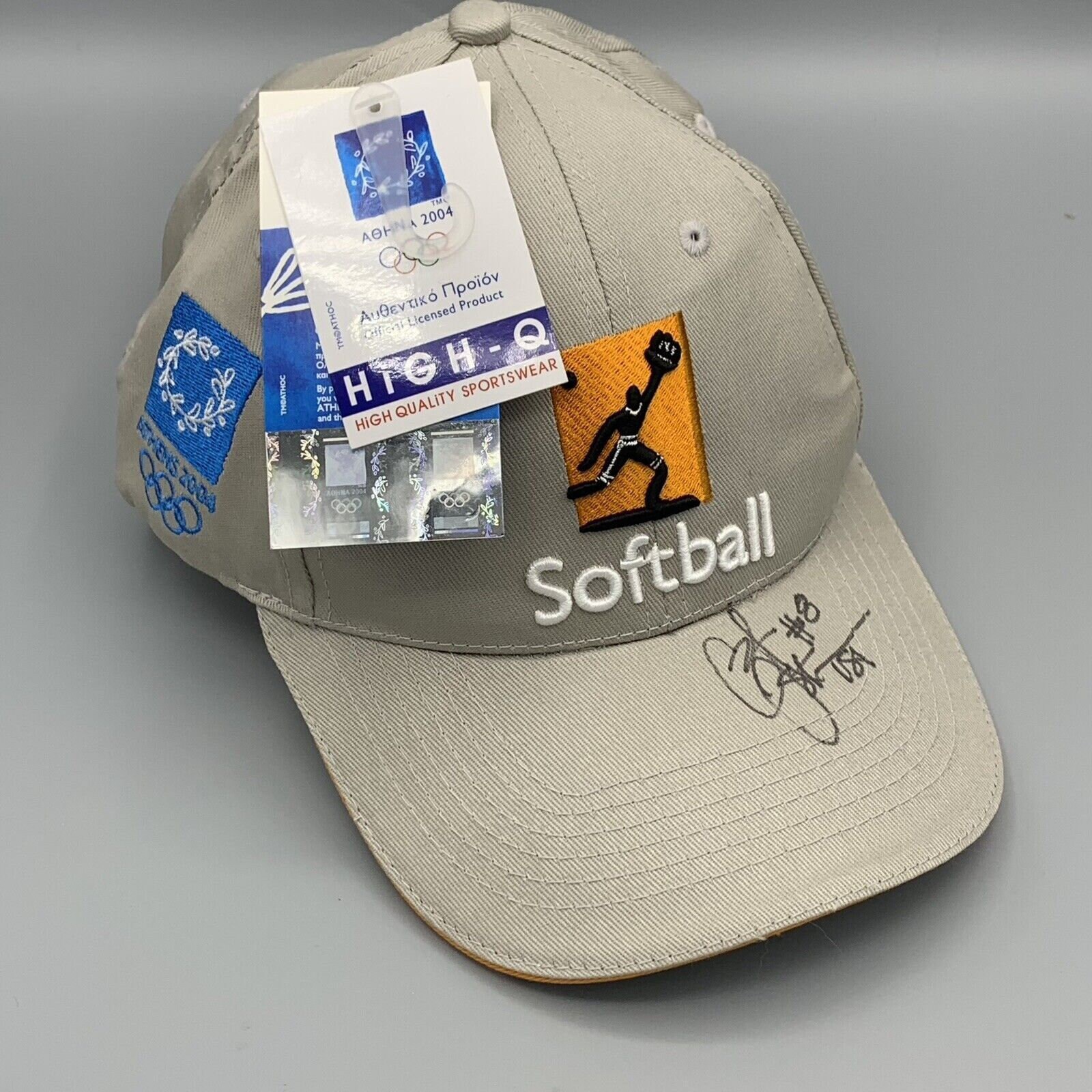 2004 Olympic Softball Cap Signed Cat Osterman Baseball Hat Gold Texas LongHorn 2004 Olympic Softball Cap Signed Cat Osterman Baseball Hat  main image 4