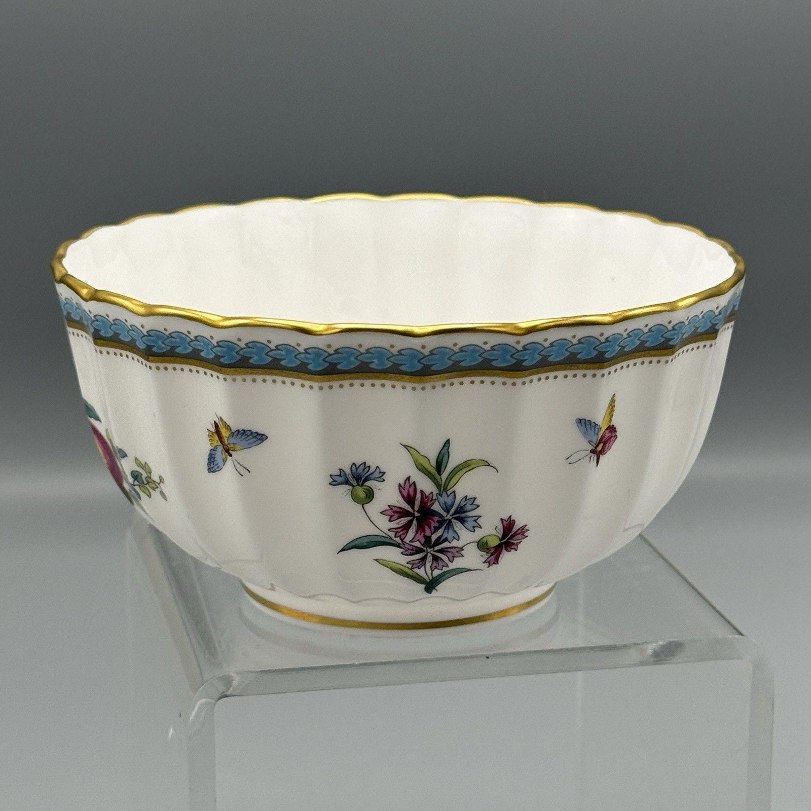 #未使用Spodc #ENGLAND #BONECHINA#Y2962 Spode Fine Bone China Trapnell Cranberry Bowl England Disc Blue
