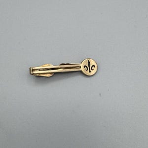 Vintage Swank SO Emaille Krawatten Clip Verschluss Gold Tone Piloten Unisex Heilige 1,5 &quot;L