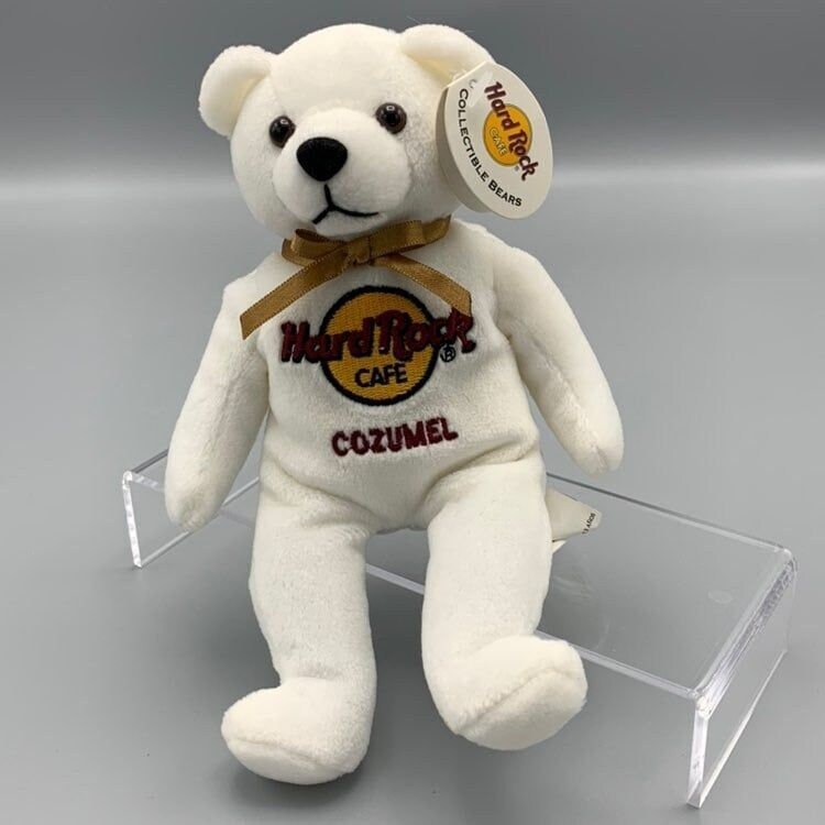 Hard Rock Cafe Cozumel Plush White Bear Peter Beara Stuffed Animal