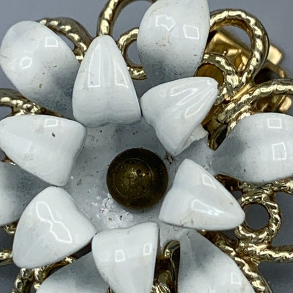 Vtg Sarah Coventry Snow Flower Pin Brooch Clip Ea… - image 6