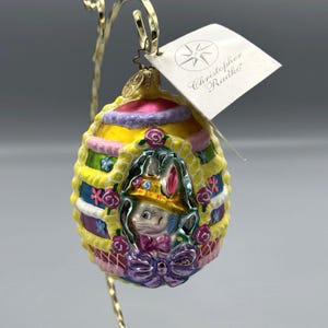 Christopher Radko Easter Egg Bunny Ornament Sugary Bunny Sweets Seasonal Holiday