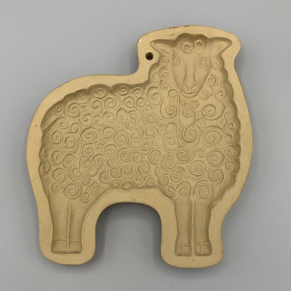 Vintage Brown Bag Cookie Art Mold Sheep Cookie Press 1983 Easter Wooly Lamb