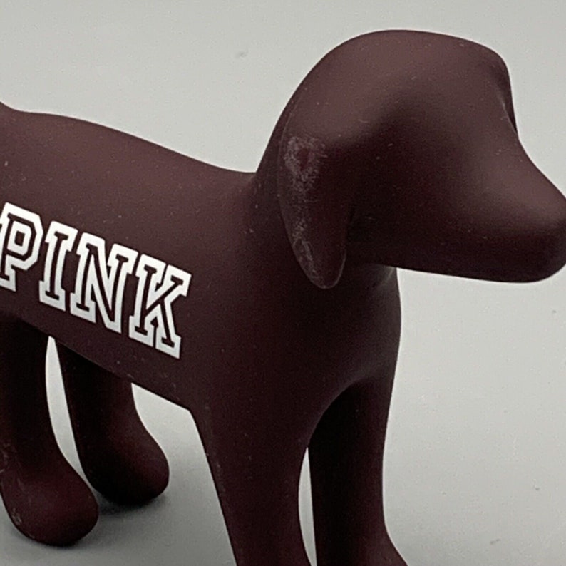 Victoria's Secret PINK Friday Limited Edition Collectible Mini Dog Burgundy image 3