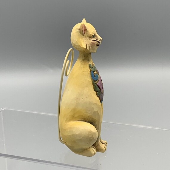 Jim Shore Heartwood Creek Cat Figurine American Folk Art Carved