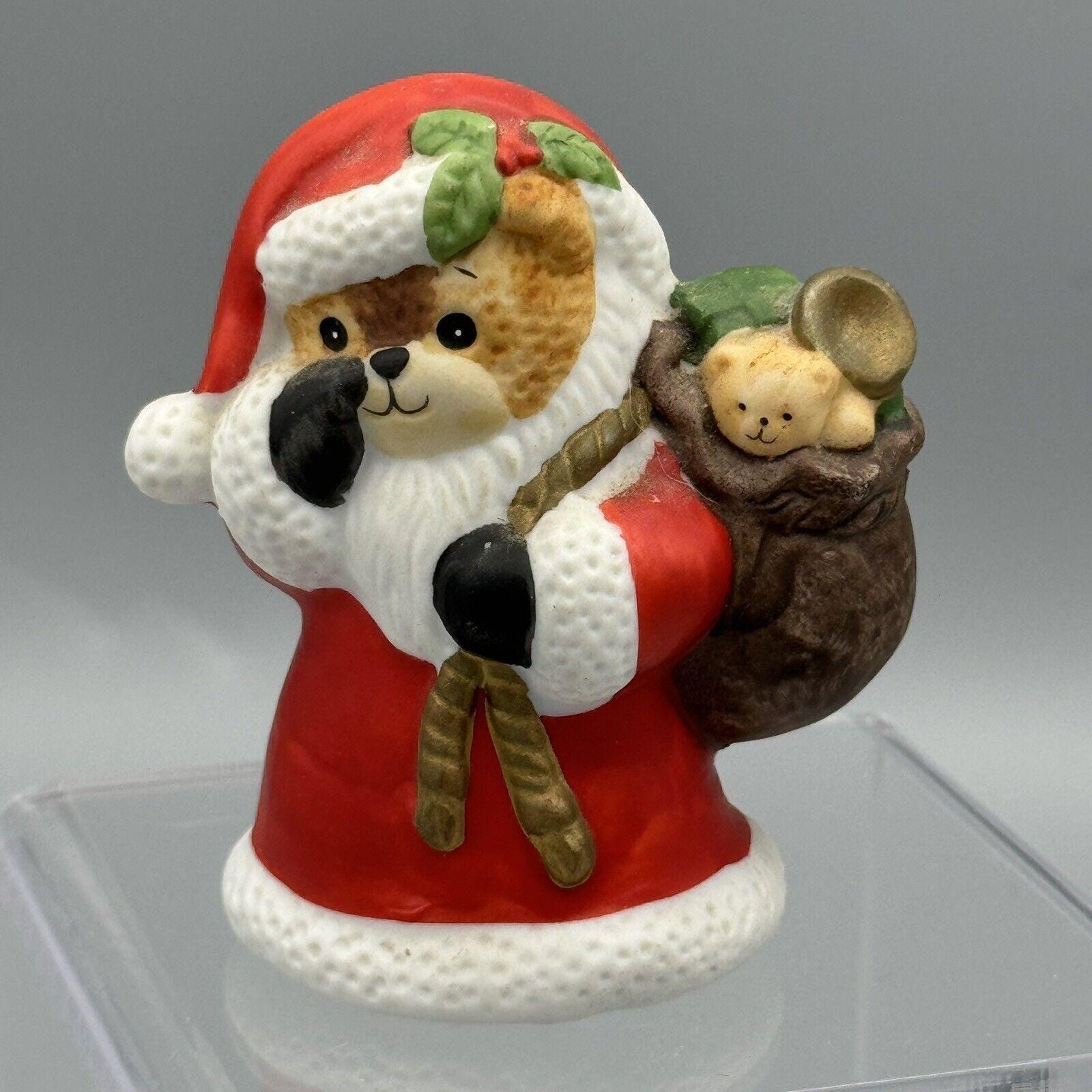 Vtg Enesco Lucy and Me Teddy Bear Christmas Santa Claus With Toy