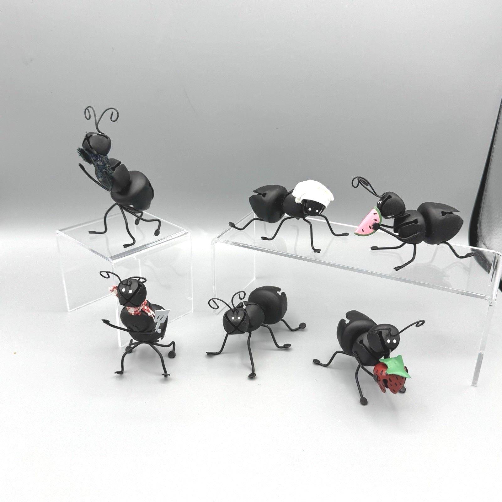 Vtg Metal Picnic Ants Carrying Fruit Chef Humorous Picnic Table