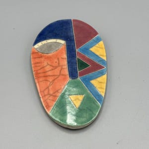 Multi Color One Augenmaske Fenix Raku Keramik Figurine Handmade S Afrika Ton 15 cm