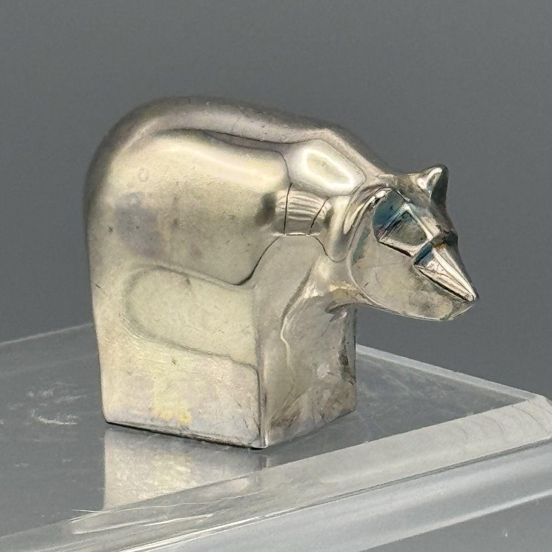 ダンスクデザイン シロクマ シルバープレート ペーパーウェイト