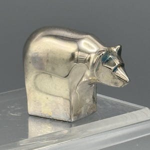 Dansk Designs Polar Bear Silverplate Paperweight Miniature Figurine Gunnar Cyren