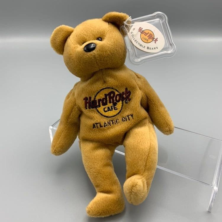 Hard Rock Cafe Atlantic City Collectible Brown Bear Isaac Beara