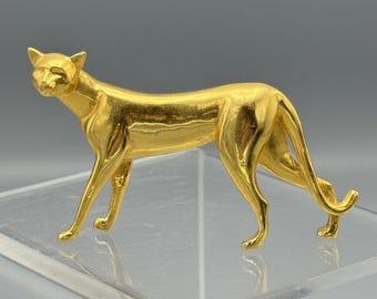 Franklin Mint kuriosaskåp kattsamlingsfigur Art Deco 1988 metall