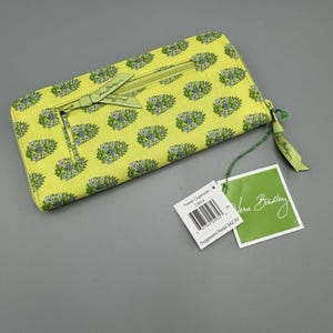Cartera organizadora de viaje vintage Vera Bradley con diseño de cítricos, para pasaporte y documentos de identidad, nueva.