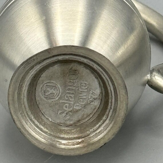 Vtg Pair of Selangor Pewter 4 Inch Jug Bud Vases Singapore