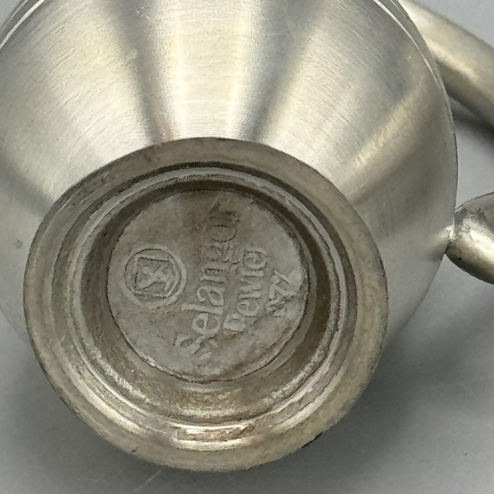 Vtg Pair of Selangor Pewter 4 Inch Jug Bud Vases Singapore