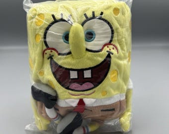 Peluche de Bob Esponja de Nickelodeon Viacom Int'l 2004, 11 pulgadas, bordado, NOS