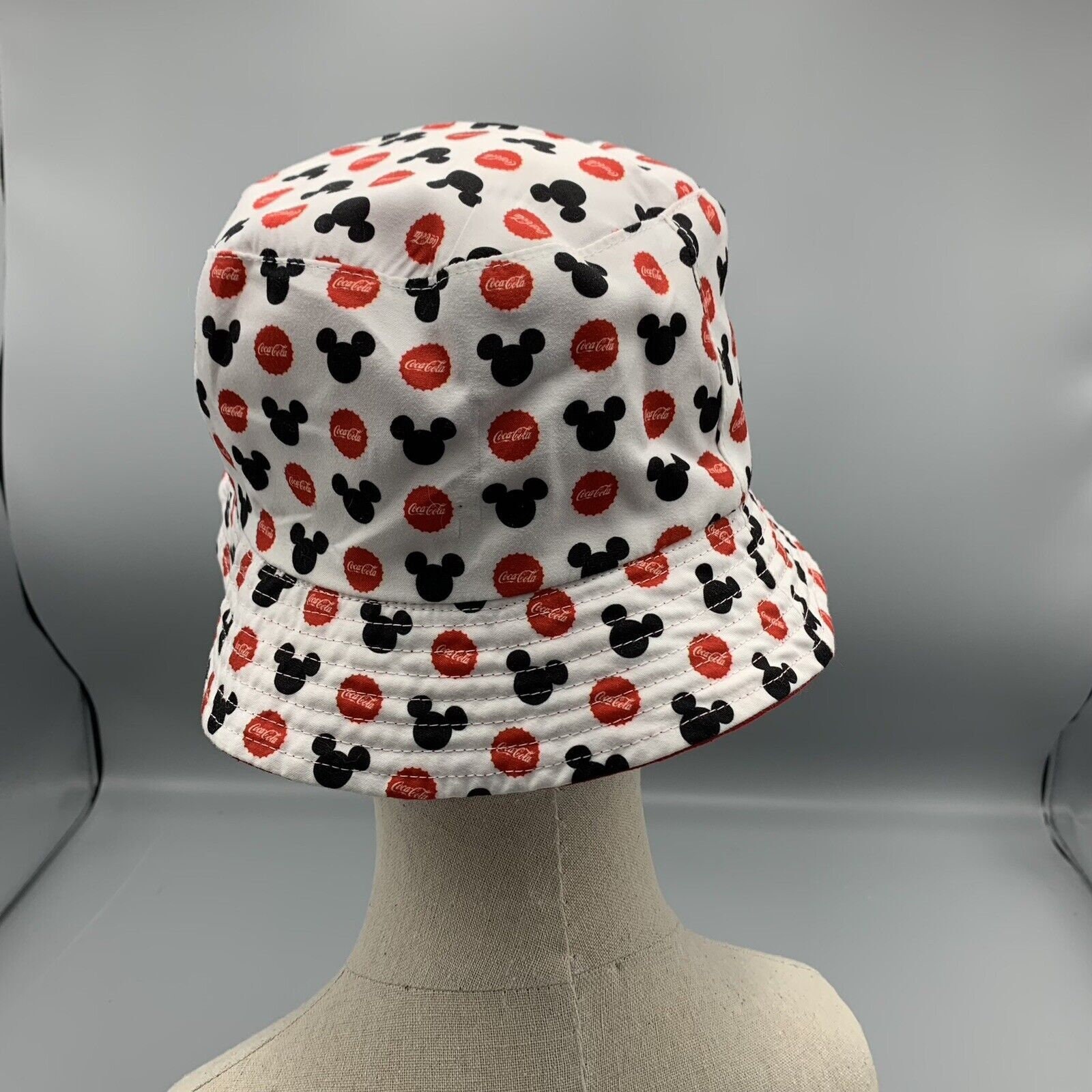 Walt Disney World Resort Coca Cola Reversible Bucket Sun Hat