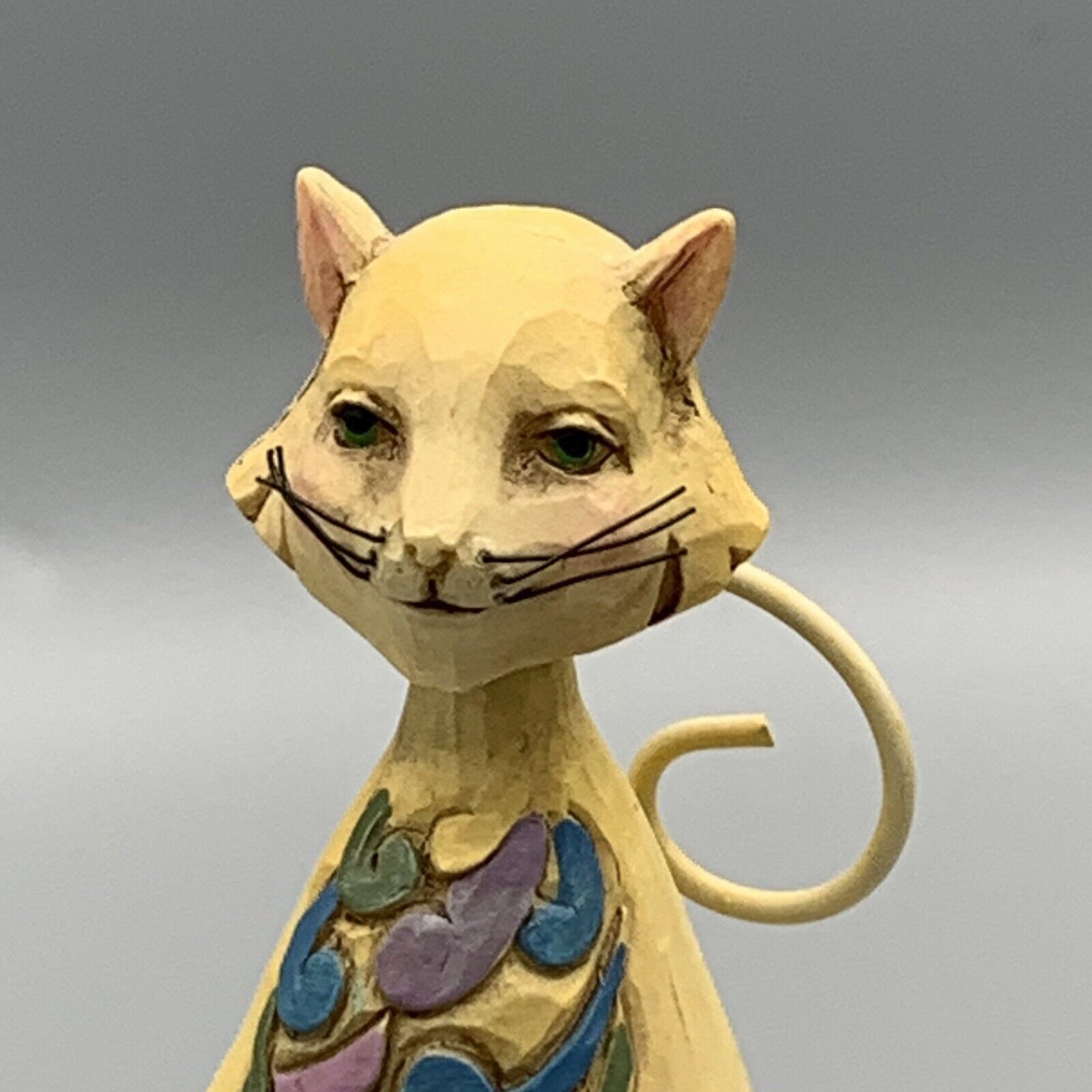 Jim Shore Heartwood Creek Cat Figurine American Folk Art Carved