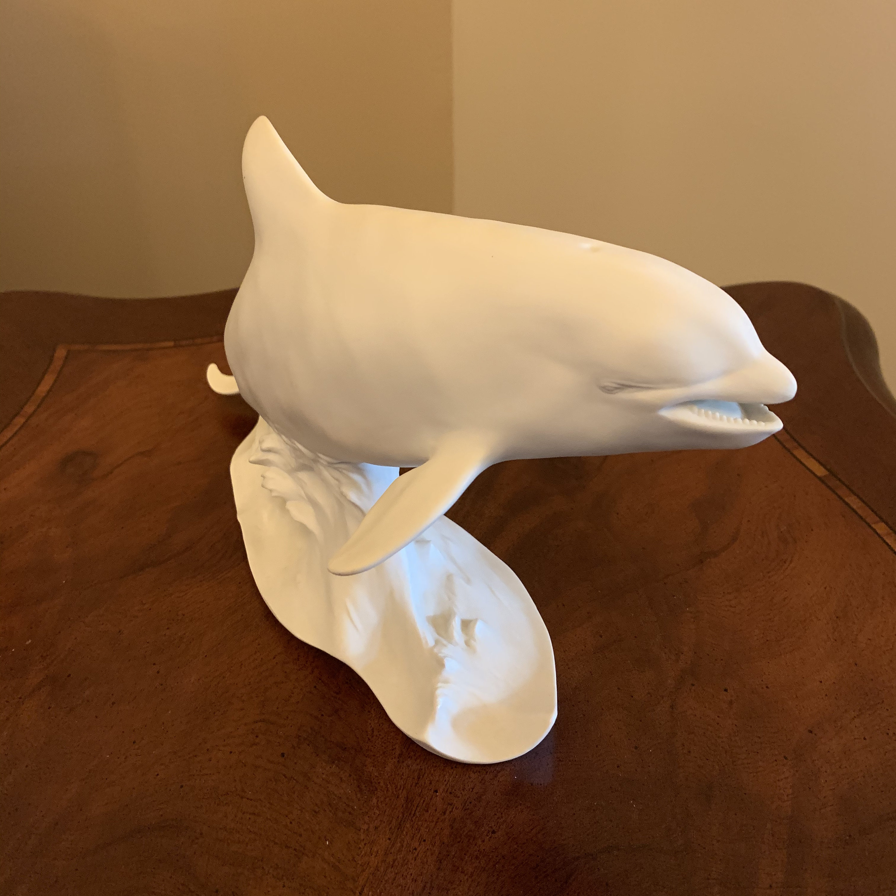 Beautiful White Kaiser Bisque Porcelain Killer Whale 
