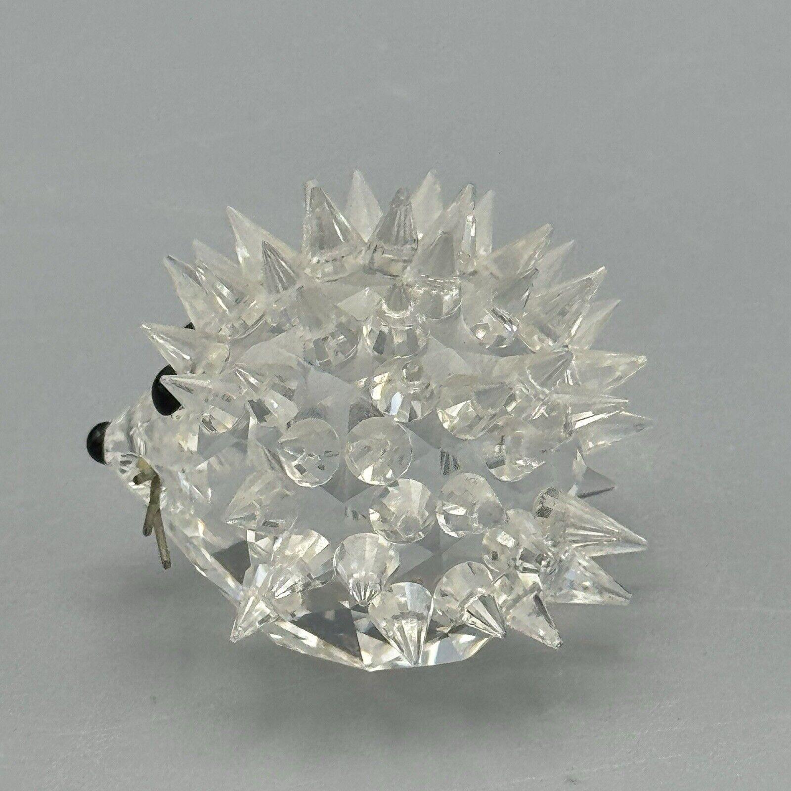 Vtg Swarovski Crystal Hedgehog Figurine #7630NR040000 Retired 1987