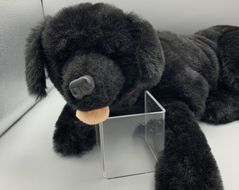 Ditz Designs Hen House Lifelike Black Lab Plush Stuffed Animal 30&quot; Realist Soft Labrador