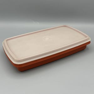 Vtg Tupperware 816 Paprika Behälter Deli Halter Käse Aufschnitt USA Weißer Deckel