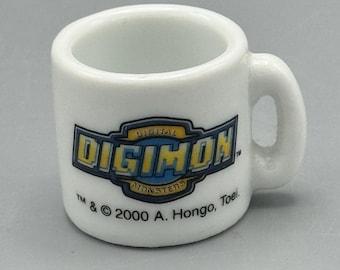 Vintage Mini Tasse Digimon Bukamon Digitale Monster A Hongo Toei 2000 Animation