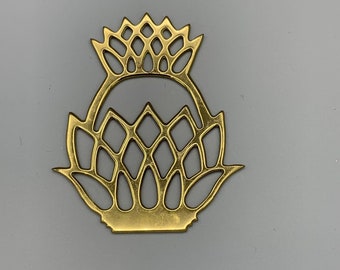 vintage Newport Pineapple Virginia Metalcrafters ornement en laiton 1989 à la retraite MVC