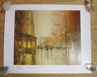D Avenue Des Champs-Elysees In Paris Art Print Home Decor Wall Art Poster