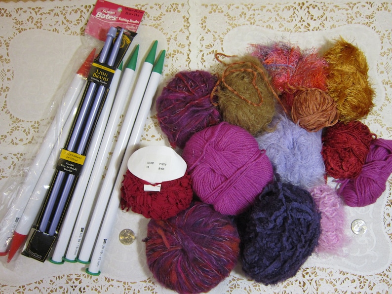 Destash Yarns Knitting Needles and Knitting Book