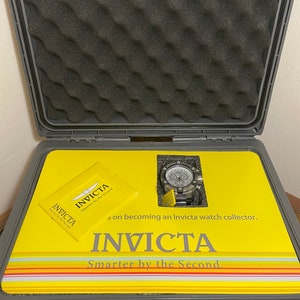 INVICTA RESERVE Octane 15834 Chronograph Swiss Made Men&#39;s Watch with Invicta Eight Slot Charcoal Grey Dive Impact Collector Box Case
