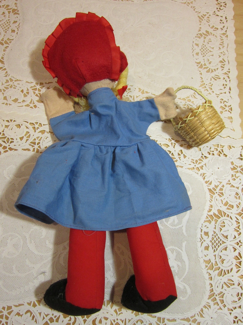 Vintage Petra Toys Puppet Collection Little Red riding Hood Cloth Hand Puppet 13 Long Made in Czech Republic