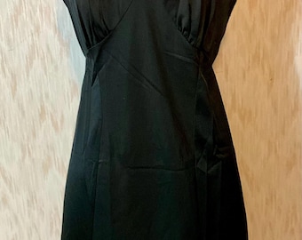 Scivolata! Sottoveste vintage Penneys Gaymode in nylon nero, anni '50/'60 - Taglia 36 (busto)