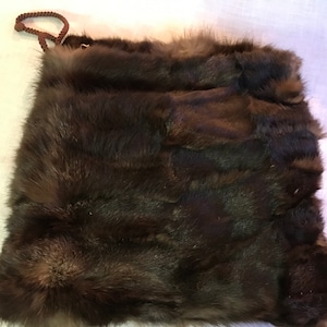Warming Hands! Antique 1930/40s Mink Hand Warmer Muff w/Handle