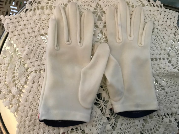 Vintage Wrist Length Driving Costume Gloves , Red… - image 5