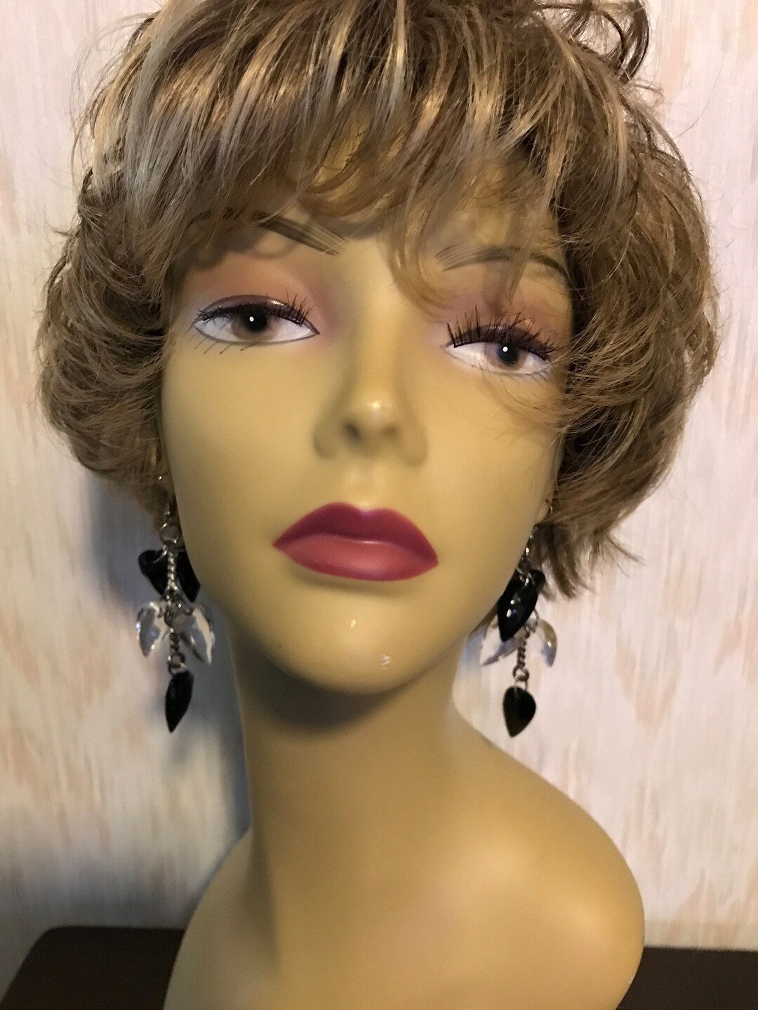 Dangling Duo! Vintage 60/70s Dangle Drop Clear Black Fun Party Earrings ...