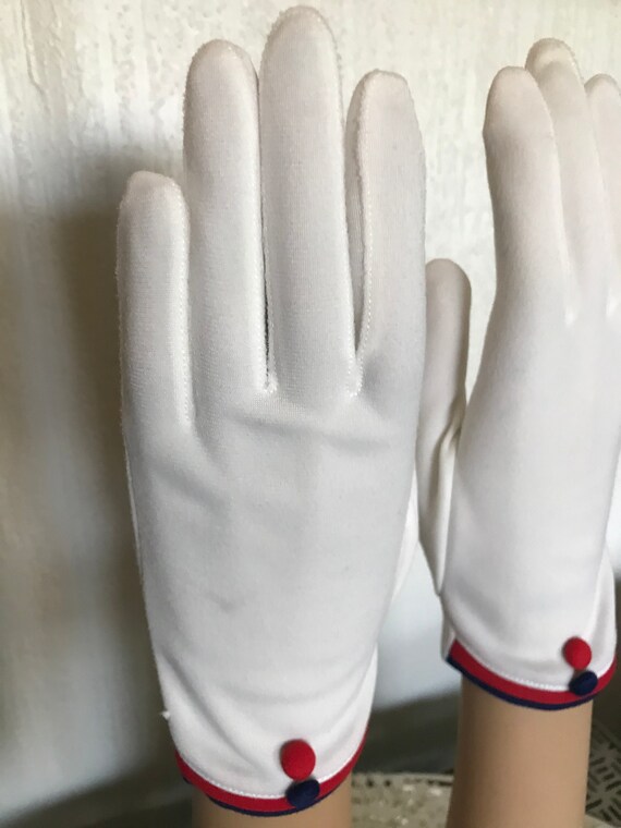 Vintage Wrist Length Driving Costume Gloves , Red… - image 4