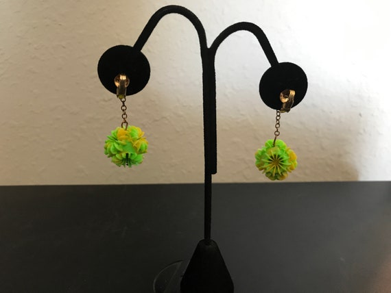 Neon Flower Power! Vintage 1960’s era Drop, Dangl… - image 8