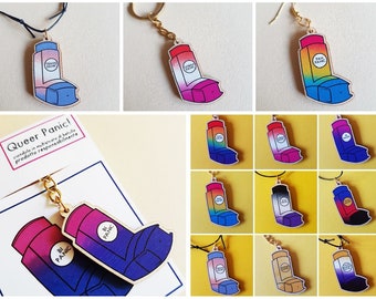 Queer Panic! - sustainable wooden pendants (key ring, earring or necklace)