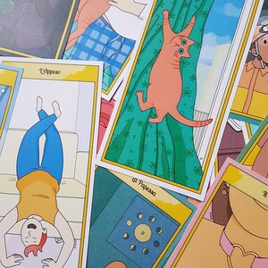 Tarot - Satz von Drucken auf Karton