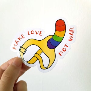 Make love, not war! - sticker in vinile